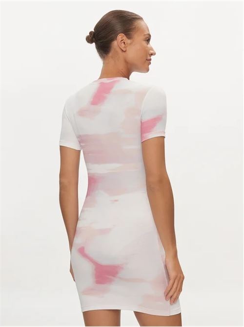 aop rib short sleeve dress CALVIN KLEIN JEANS | J20J2232050LA